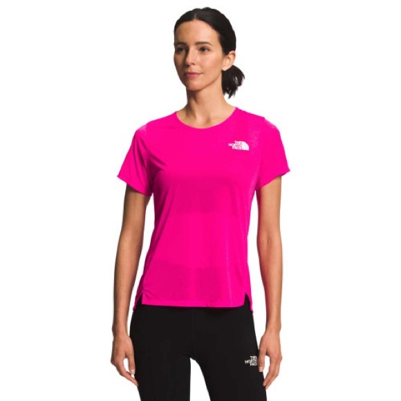 Women's The North Face Short Sleeve Sunriser Tee Pink Size XS - Picture 1 of 5